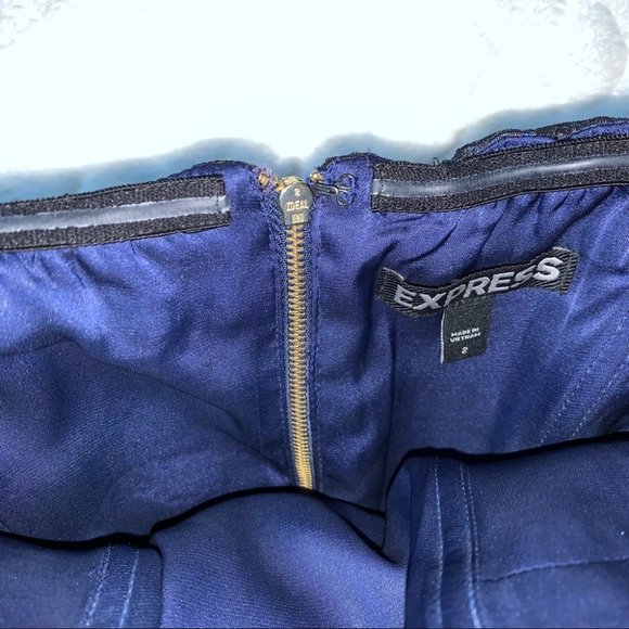 NEW Express Lace Casual Party Dress: Size 2 Blue - Picture 6 of 11